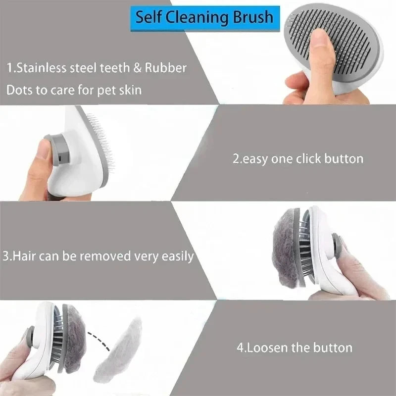 Pawsh Self-Cleaning Deshedding Brush